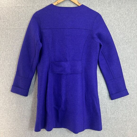 Womens Beyond Threads Small (?) Alpaca Wool Blue Purple Button Front Jacket Coat - Picture 8 of 15